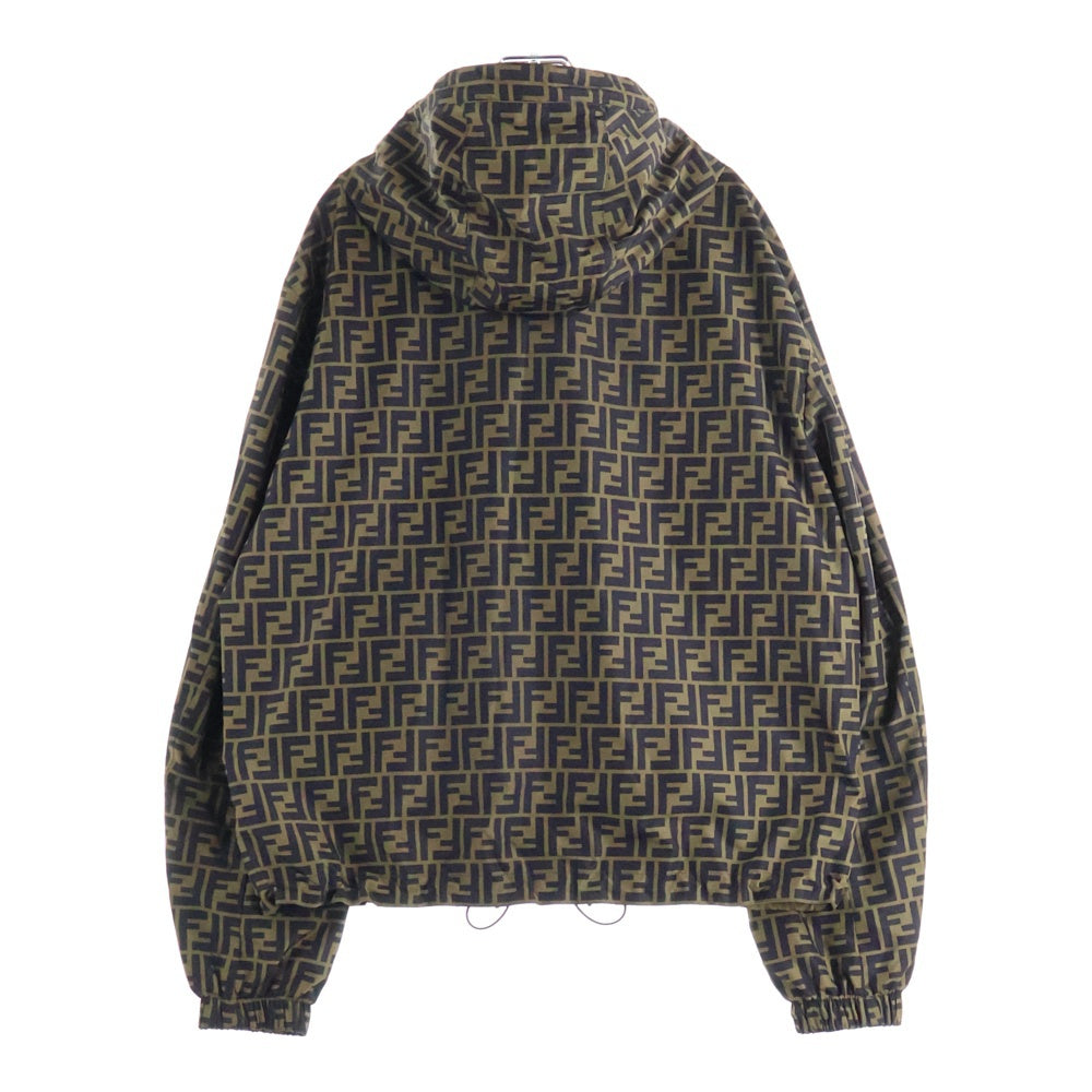 FENDI(フェンディ) 20SS ズッカ総柄 リバーシブル ジップアップジャケット ブラウン FAA615 A79N