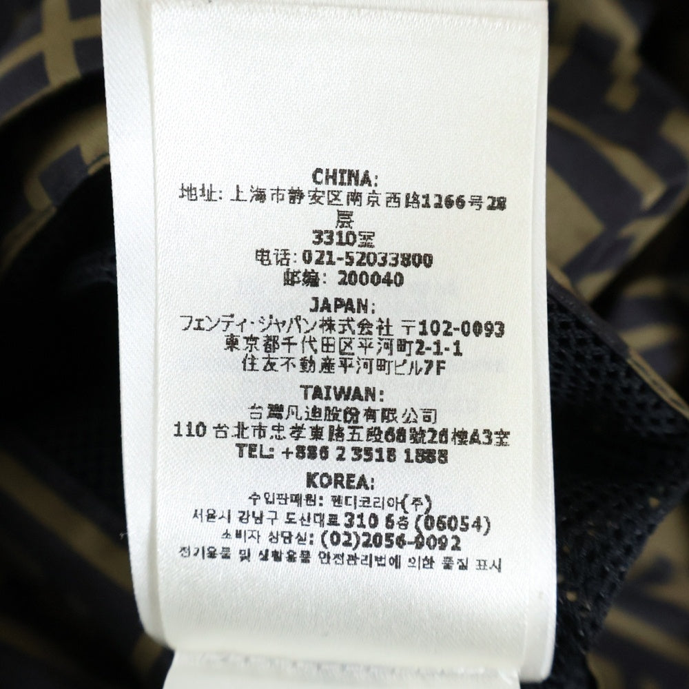 FENDI(フェンディ) 20SS ズッカ総柄 リバーシブル ジップアップジャケット ブラウン FAA615 A79N