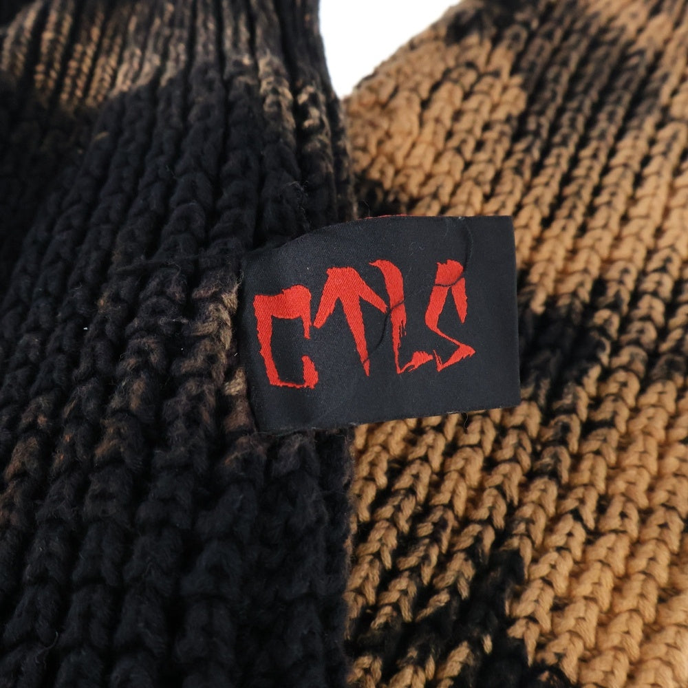 cvtvlist(カタリスト) 24SS バック刺繍ロゴ クラッシュ加工 プルオーバーパーカー ブラウン 2401100102