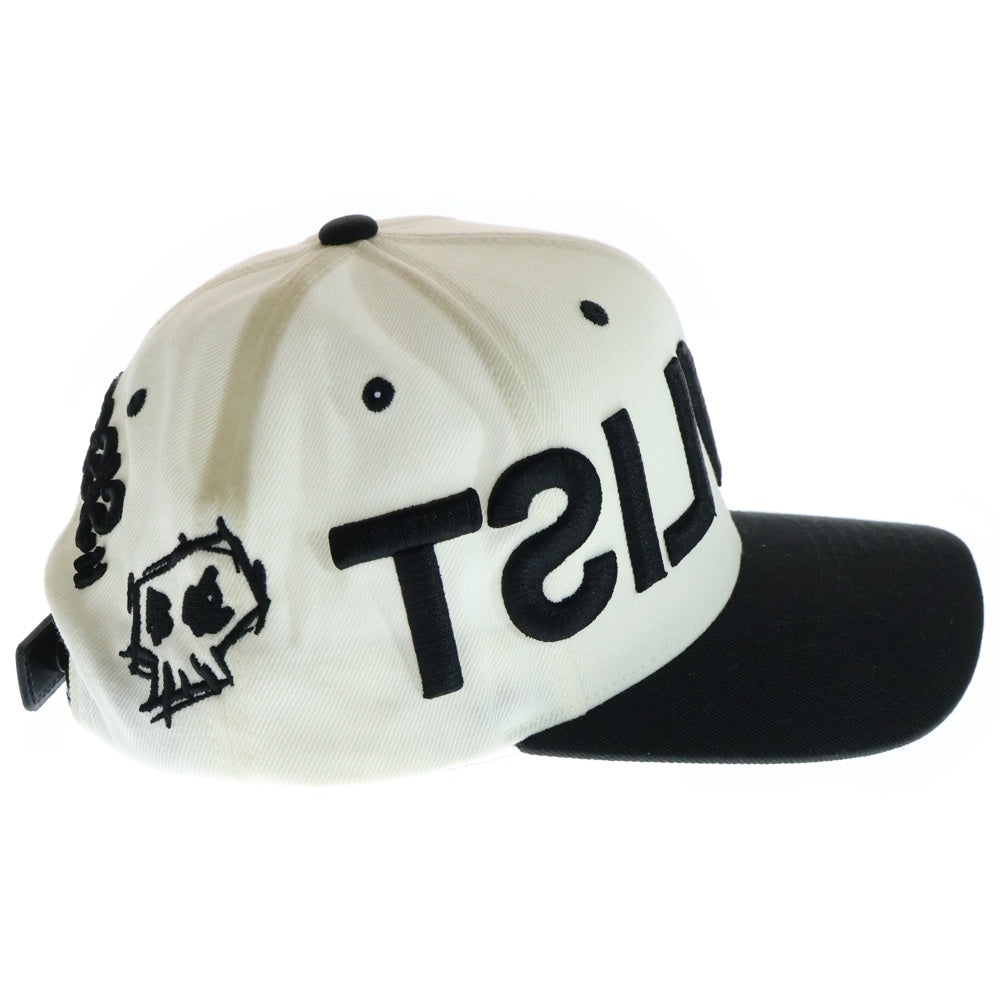 cvtvlist(カタリスト) 23SS レザースナップバック エンブロイダリー キャップ 帽子 ホワイト 2301090501