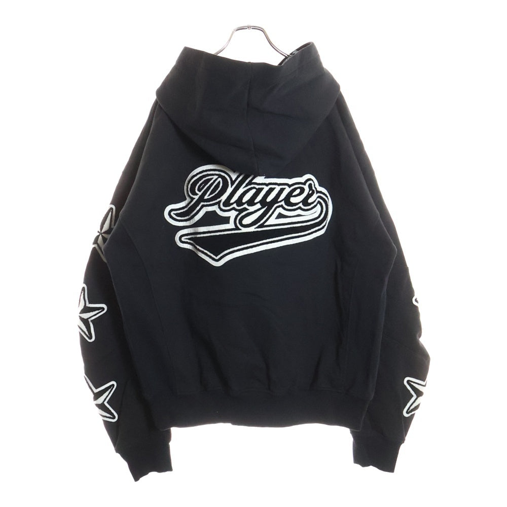 cvtvlist(カタリスト) 24SS STAR PATCH HOODIE スター パッチ フーディー パーカー ブラック 240109OS02