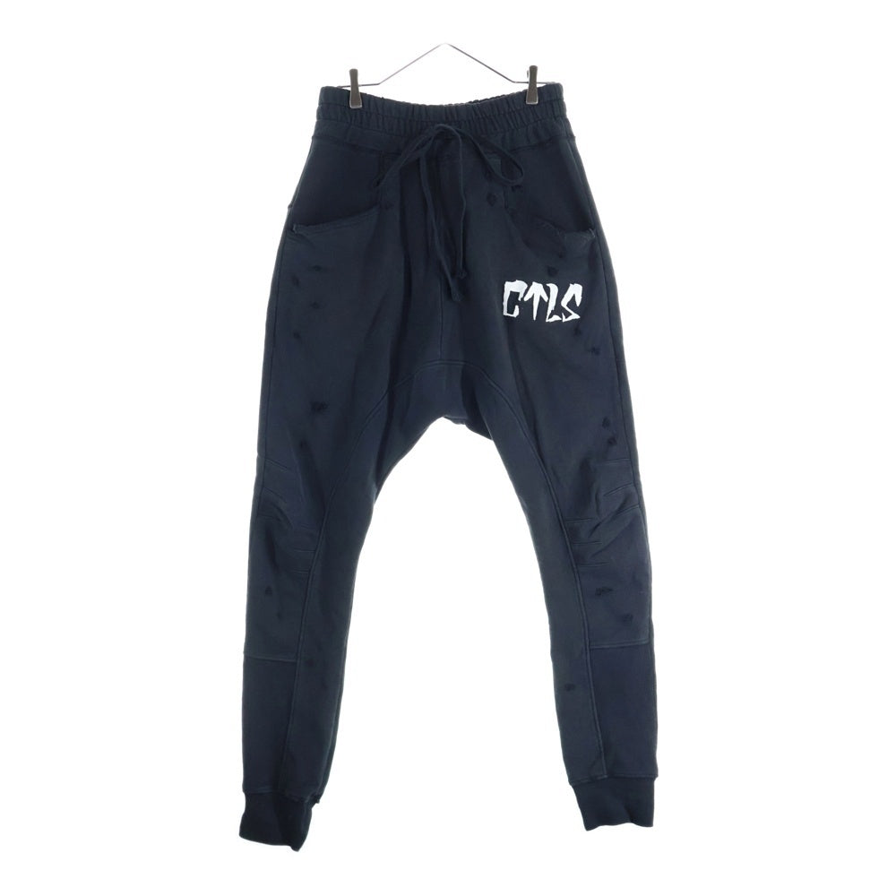 cvtvlist(カタリスト) 22AW USUAL PANTS ユージュアルダメージ加工サルエルイージーパンツ ブラック 2301090401