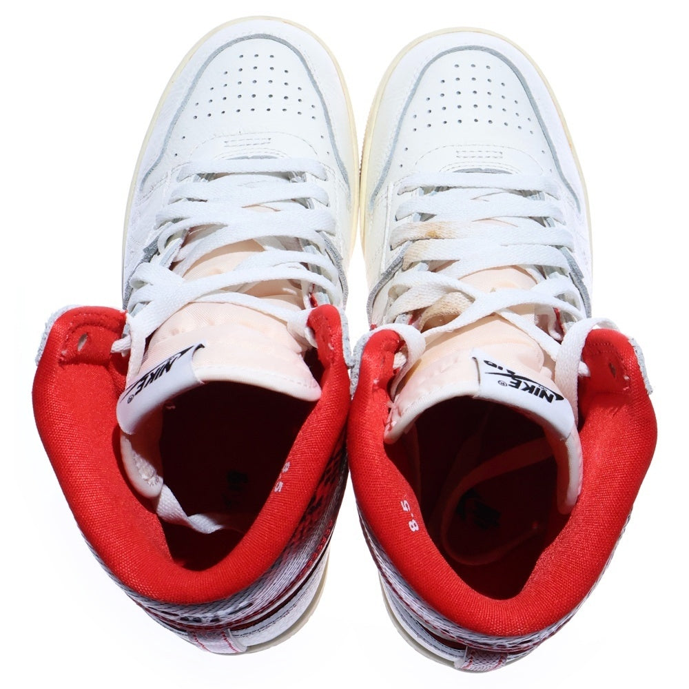 NIKE(ナイキ) ×AWAKE NY JORDAN AIR SHIP PE SP アウェイク ニューヨーク ジョーダン エアシップ ハイカットスニーカー シューズ ホワイト/レッド US8.5/26.5cm FN8675-100