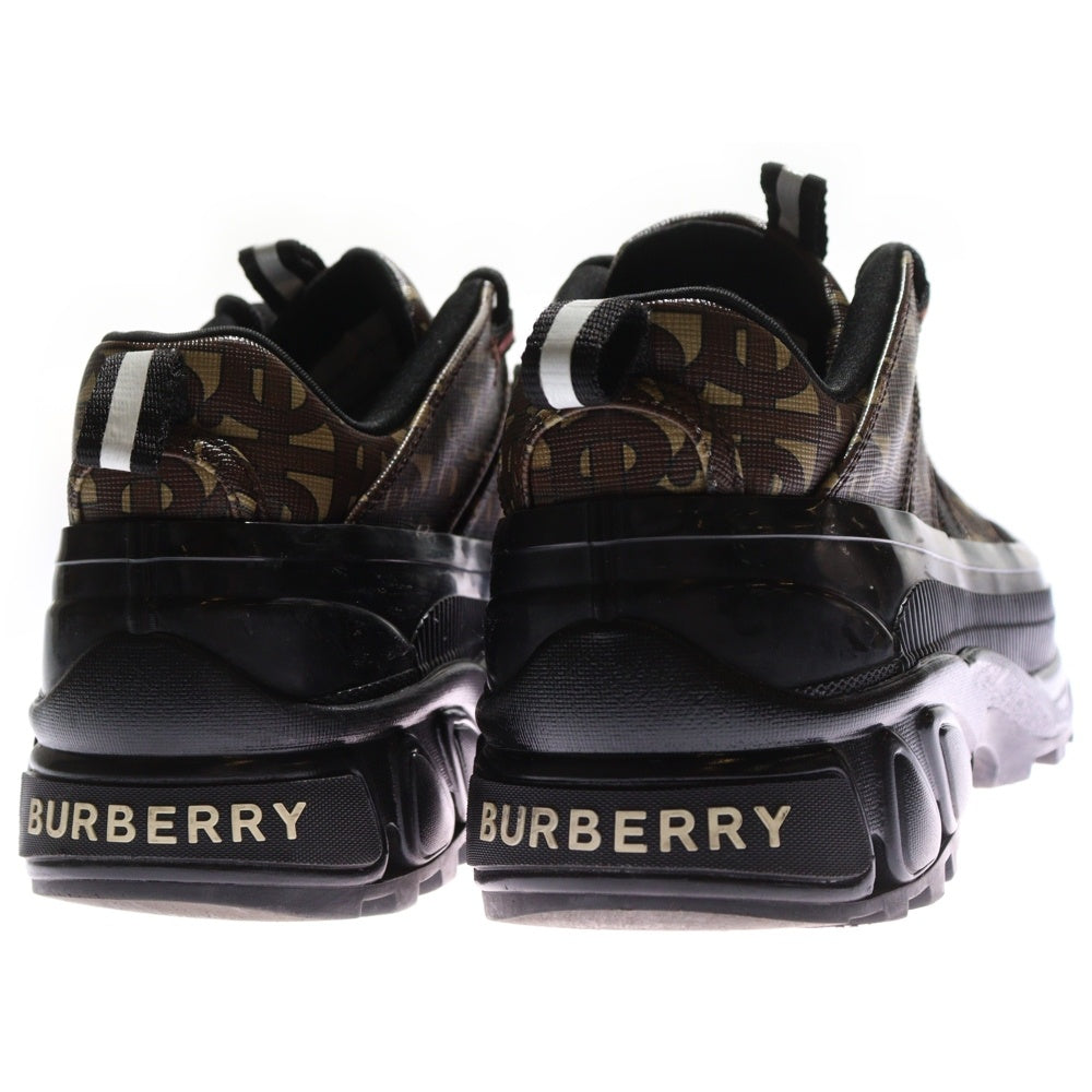 BURBERRY(バーバリー) モノグラムプリント Eキャンバス アーサースニーカー ブラウン/ブラック 80217781