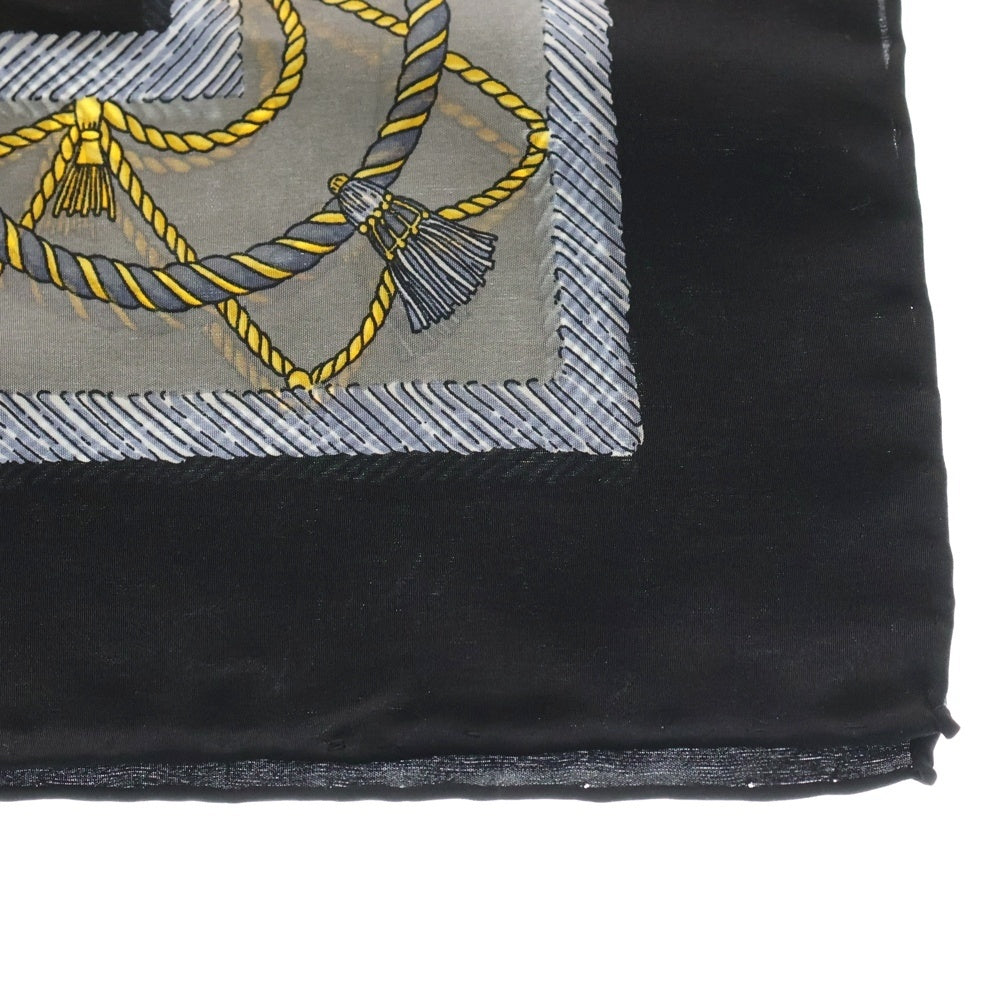 Aquascutum(アクアスキュータム) 総柄デザイン スカーフ ブラック