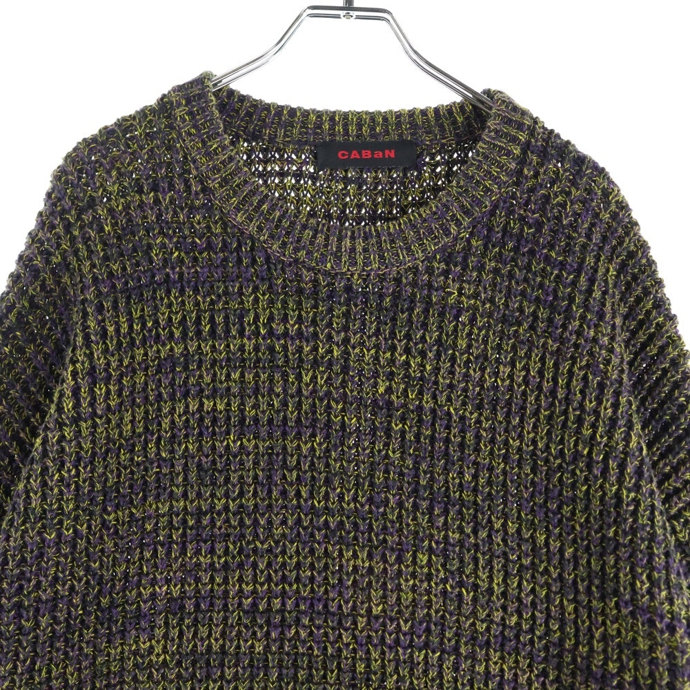 CABaN(キャバン) 20AW コットン カシミヤ ワッフルMIX クルーネック ニット セーター 59-02-04-02011
