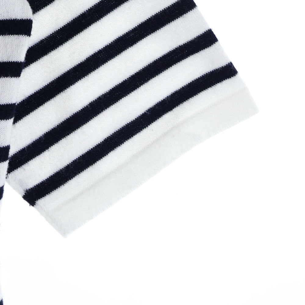 LACOSTE(ラコステ) クールマックスボーダー ニット 半袖Tシャツ/カットソー ホワイト/ブラック AF910EL