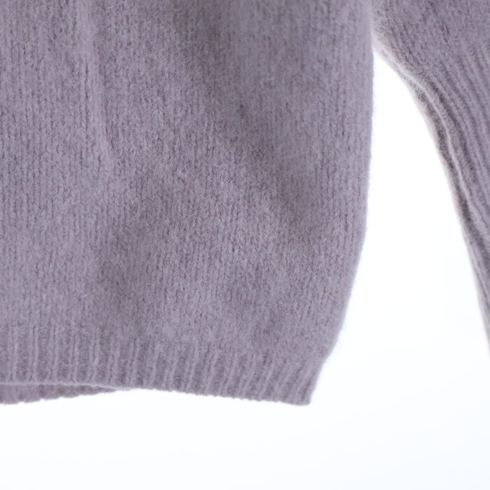 IENA(イエナ) 23AW 無地 ラクーン混 クルーネック ニット セーター レディース パープル 23-080-900-3640-3-0