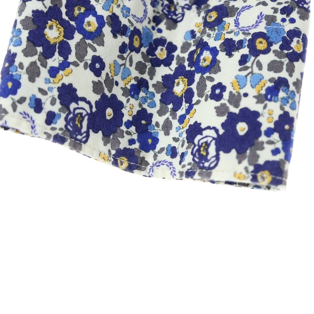 FRED PERRY(フレッドペリー) 月桂樹ロゴ 総柄長袖シャツ ブルー F4274