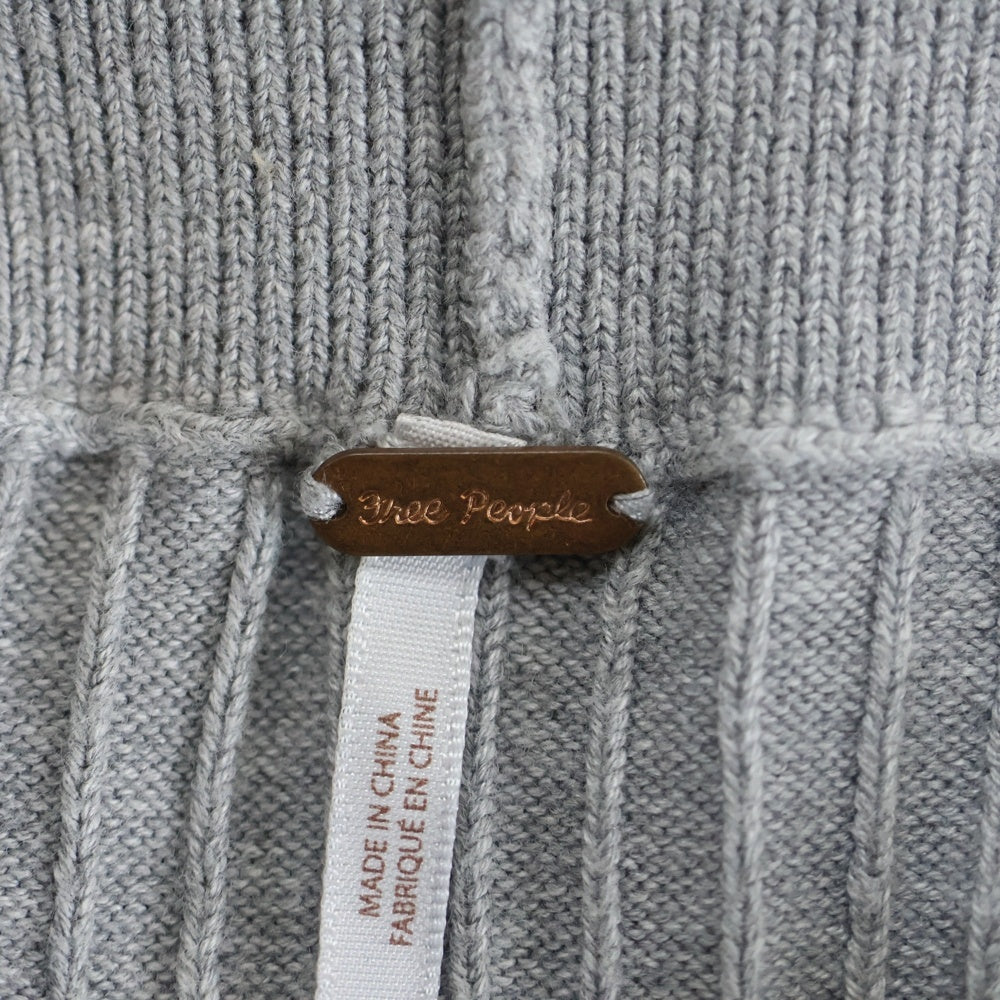 Free People(フリーピープル) リブ編み コットンスリットスカート レディース グレー