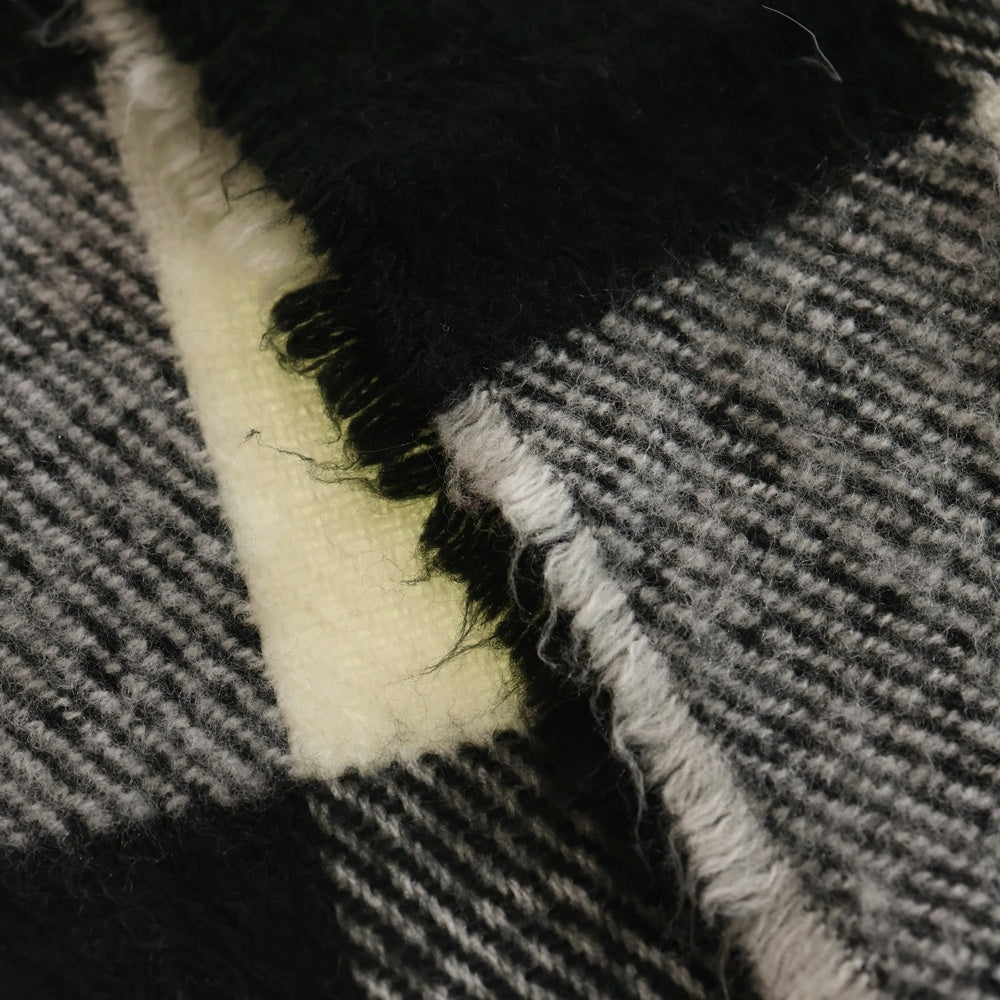 Abercrombie&Fitch(アバクロンビーアンドフィッチ) チェック柄 大判ストール マフラー ホワイト/ブラック レディース