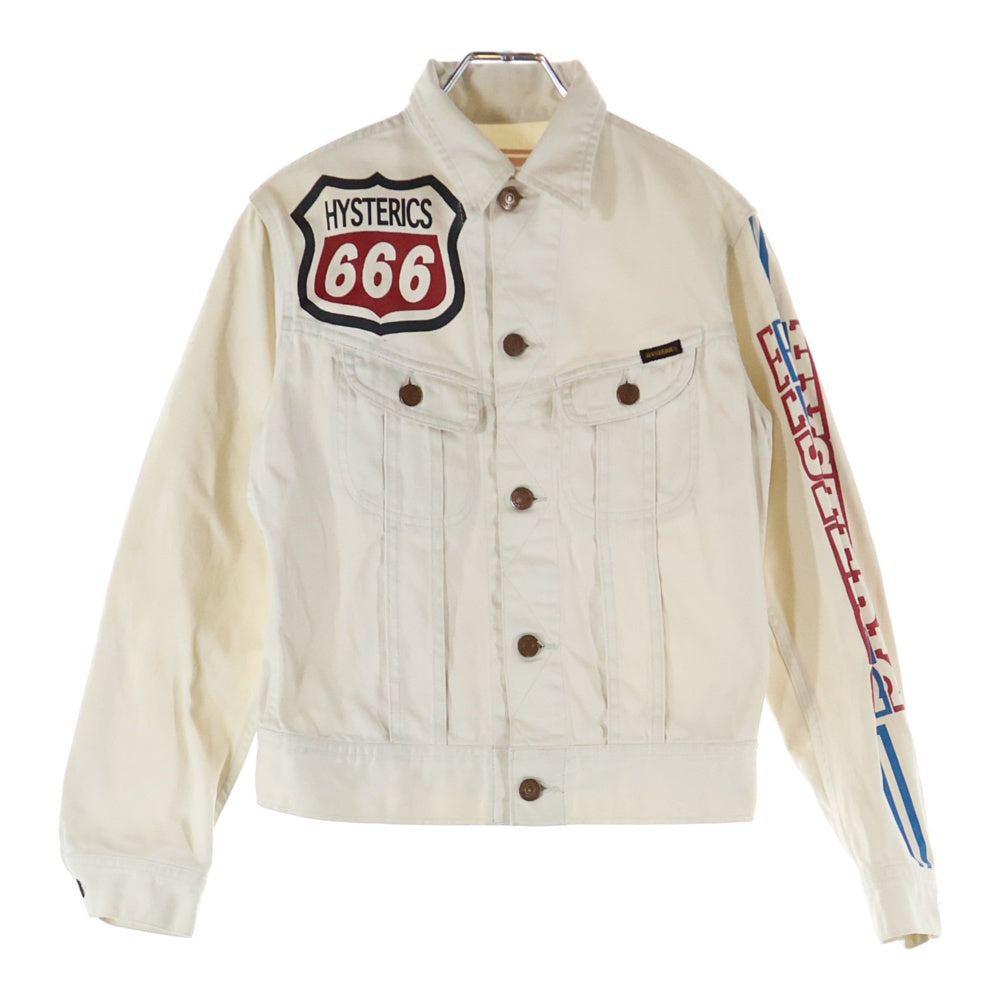 HYSTERIC GLAMOUR(ヒステリックグラマー) バックプリント デニムジャケット ホワイト 2AB-3940