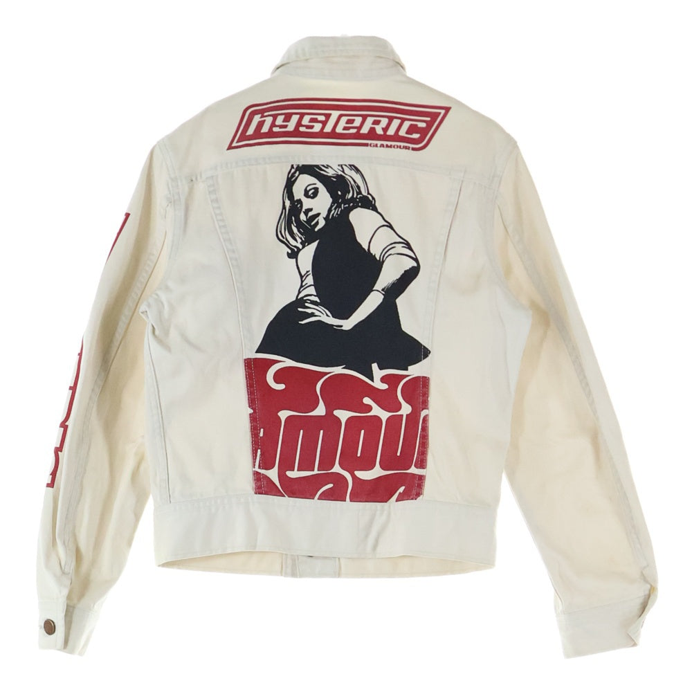 HYSTERIC GLAMOUR(ヒステリックグラマー) バックプリント デニムジャケット ホワイト 2AB-3940