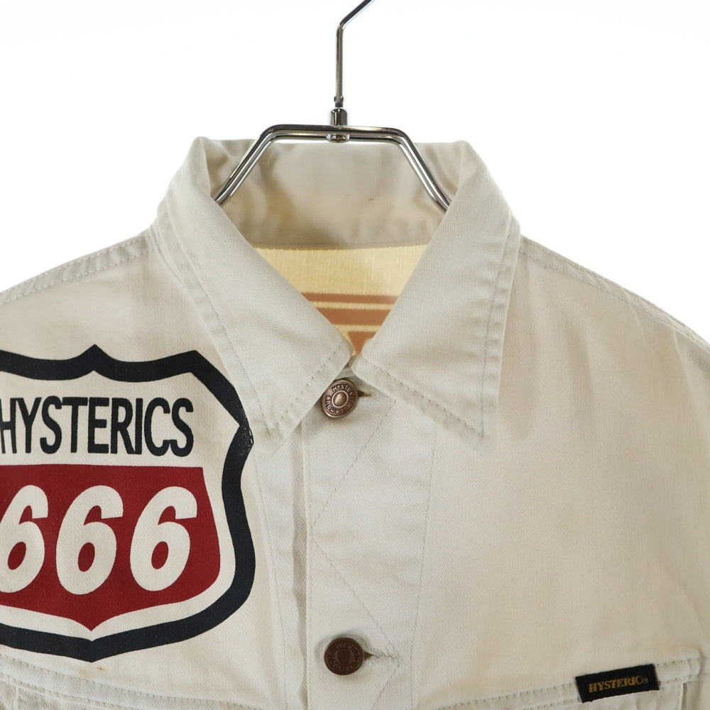 HYSTERIC GLAMOUR(ヒステリックグラマー) バックプリント デニムジャケット ホワイト 2AB-3940