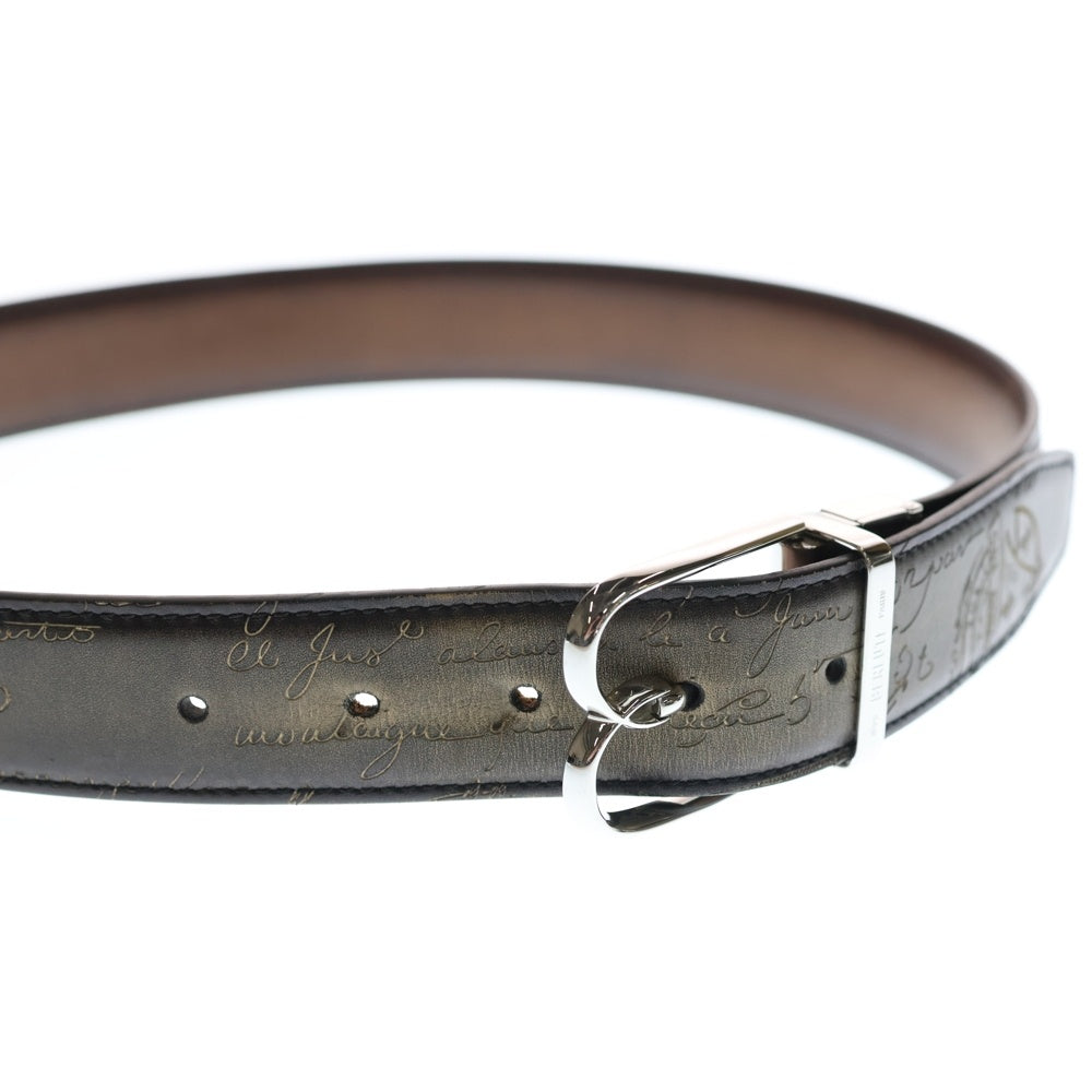 Berluti(ベルルッティ) カリグラフィ Bボリュートレザーベルト ブラウン