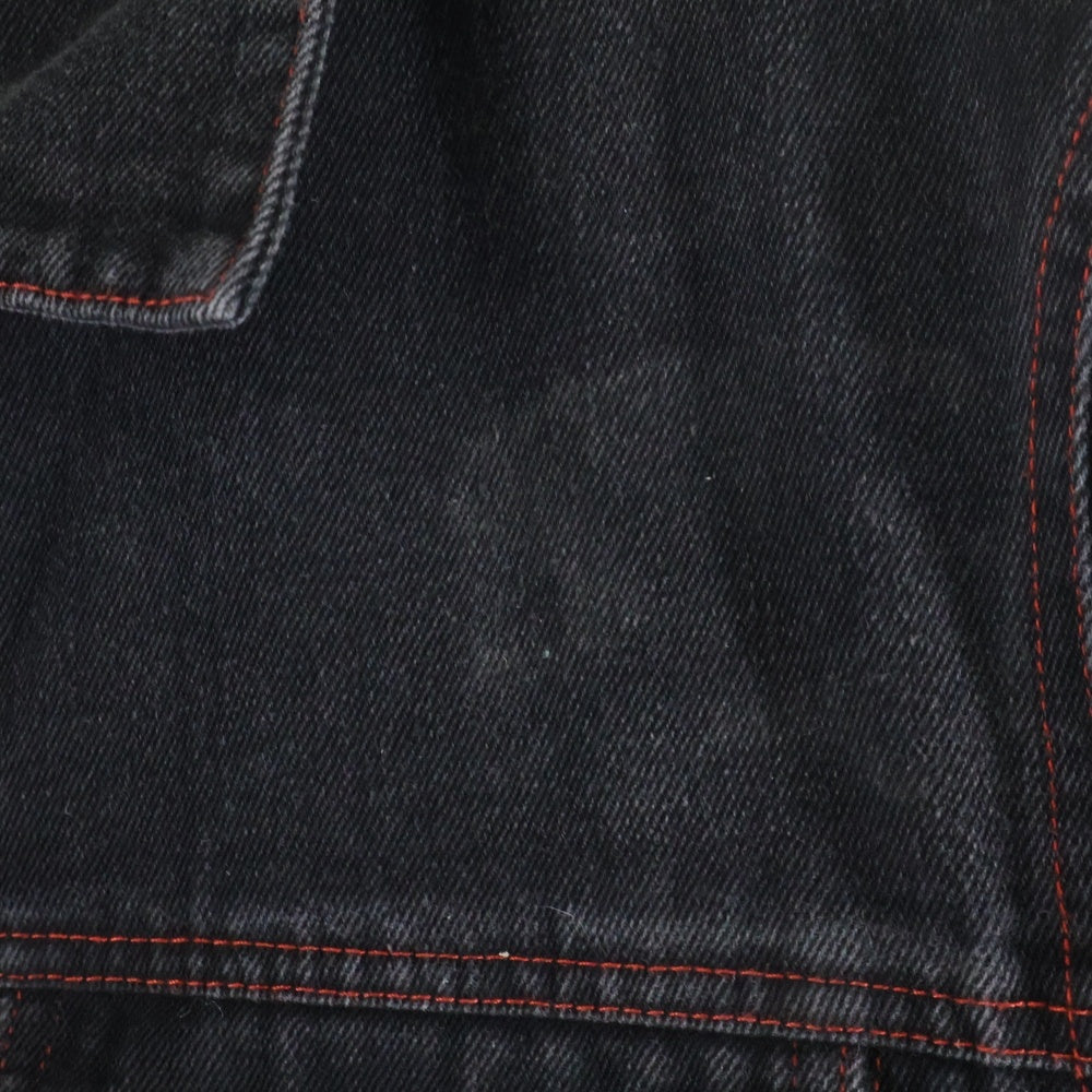 VLONE(ヴィーロン) FRIENDS DENIM JACKET フレンズ フロント刺繍 バックロゴ デニムジャケット ブラック/レッド