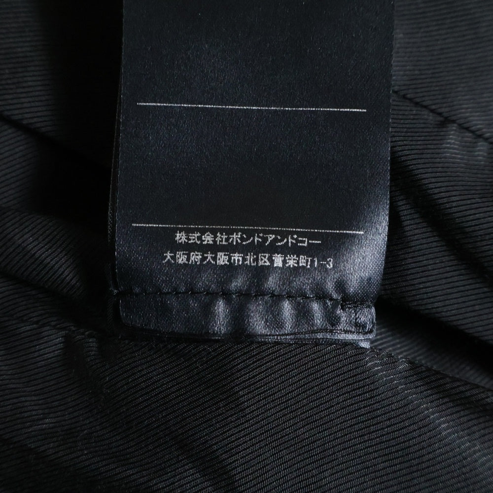 NO BRAND(ノーブランド) A LEATHER エーレザー CARDIGAN JACKET ノーカラースウェードレザージャケット レディース ブラック AWJ2403