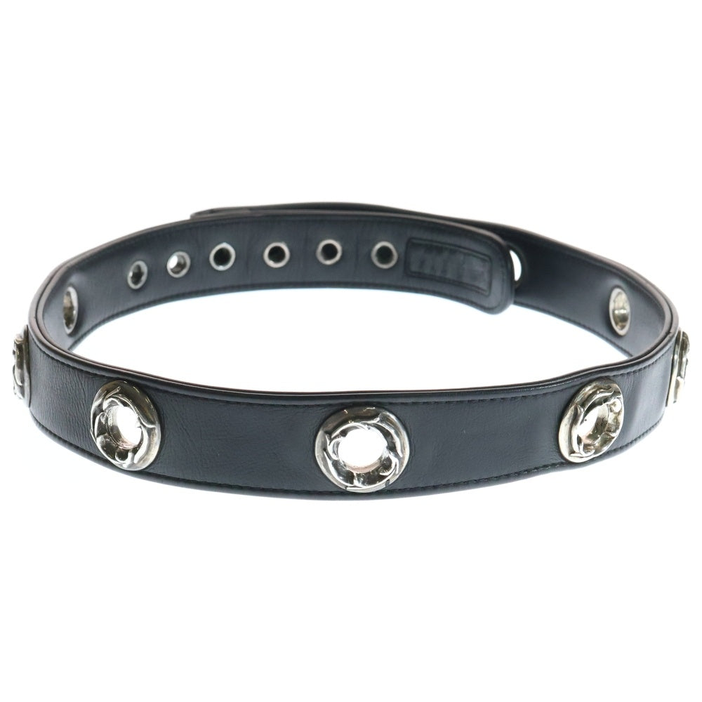 CHROME HEARTS(クロムハーツ) STRAP LG GROMMET/ラージグロメット レザーベルト ブラック/シルバー