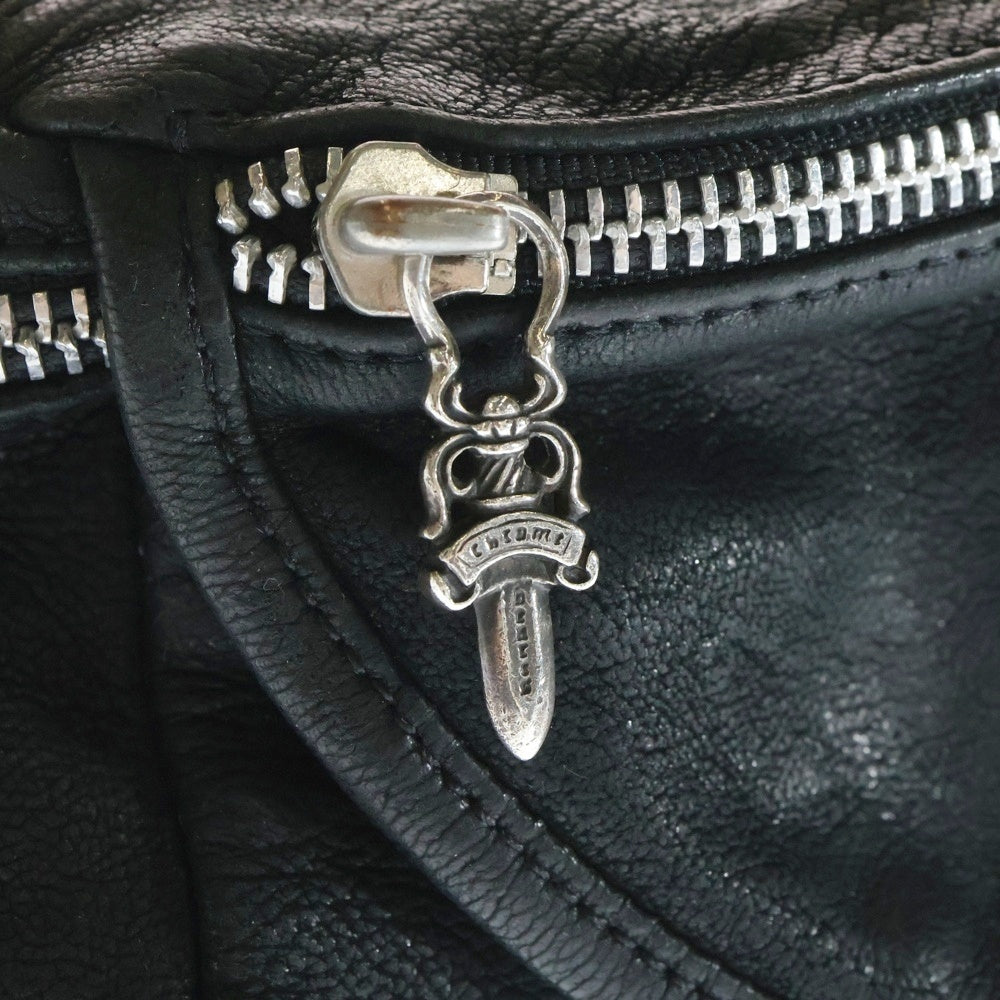 CHROME HEARTS(クロムハーツ) #1 SNAT PACK スナットパック ダガージップ ガンスリンガーベルト レザーウエストバッグ ブラック BCA378