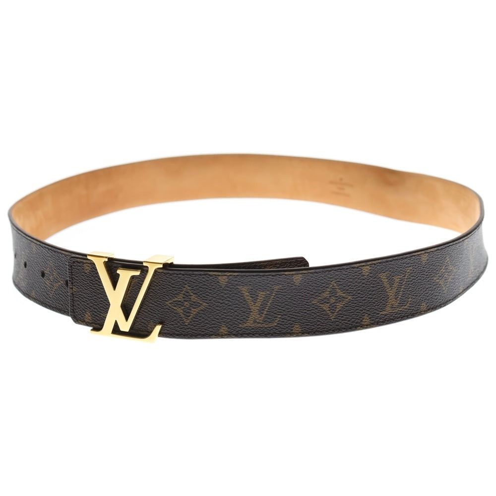 LOUIS VUITTON(ルイヴィトン) モノグラム サンチュール LVイニシャル金具 レザーベルト ブラウン M9608