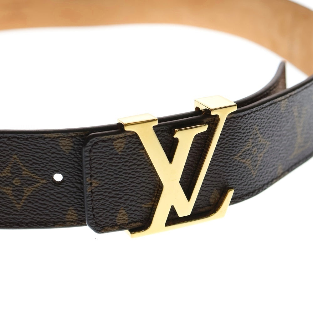 LOUIS VUITTON(ルイヴィトン) モノグラム サンチュール LVイニシャル金具 レザーベルト ブラウン M9608