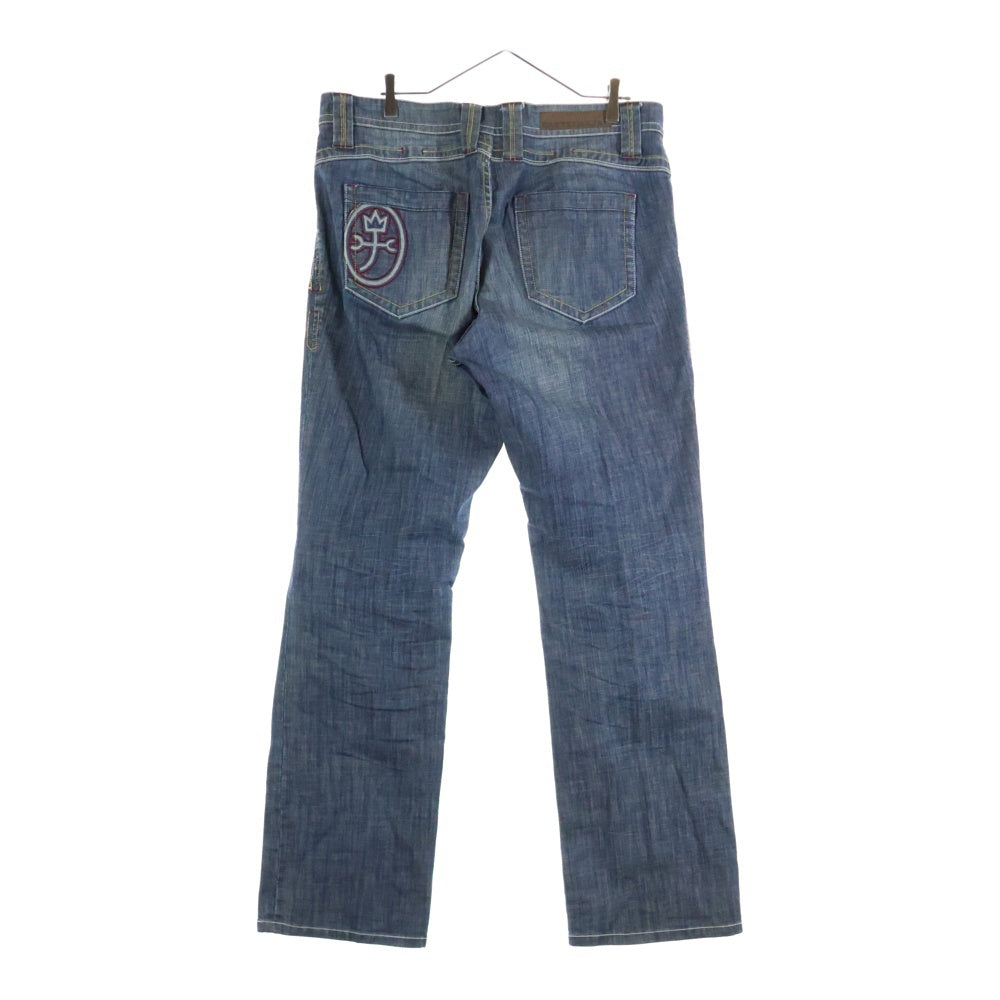 CASTELBAJAC(カステルバジャック) バックポケット刺繡 デニムパンツ ストレートジーンズ インディゴ 7687-1703