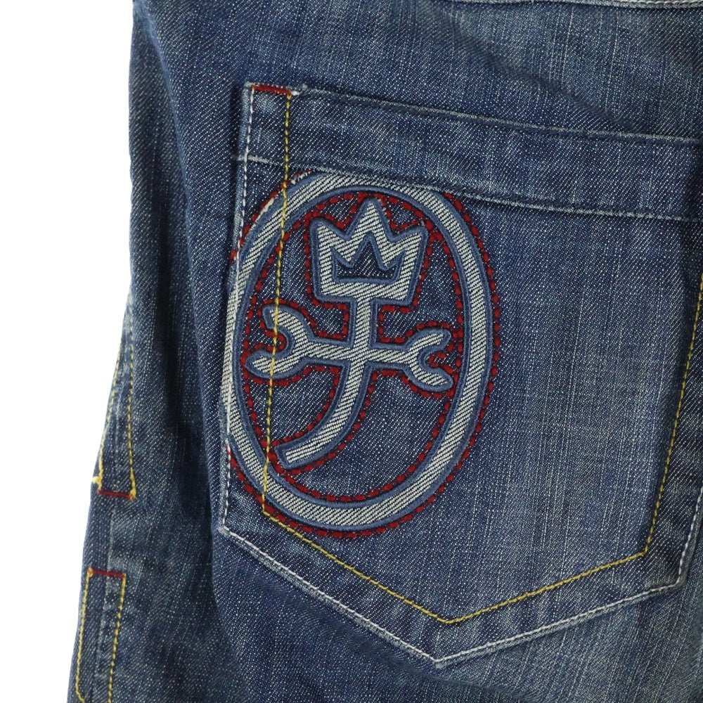 CASTELBAJAC(カステルバジャック) バックポケット刺繡 デニムパンツ ストレートジーンズ インディゴ 7687-1703