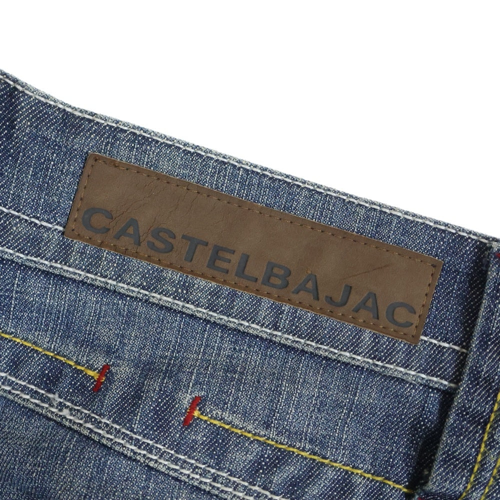 CASTELBAJAC(カステルバジャック) バックポケット刺繡 デニムパンツ ストレートジーンズ インディゴ 7687-1703