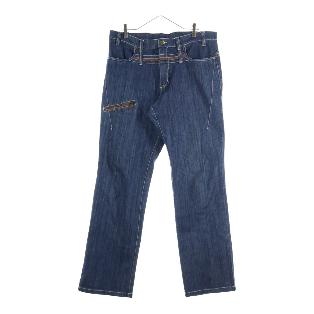 CASTELBAJAC(カステルバジャック) レザーライン ジップポケット デニムパンツ ストレートジーンズ インディゴ 7931-1721