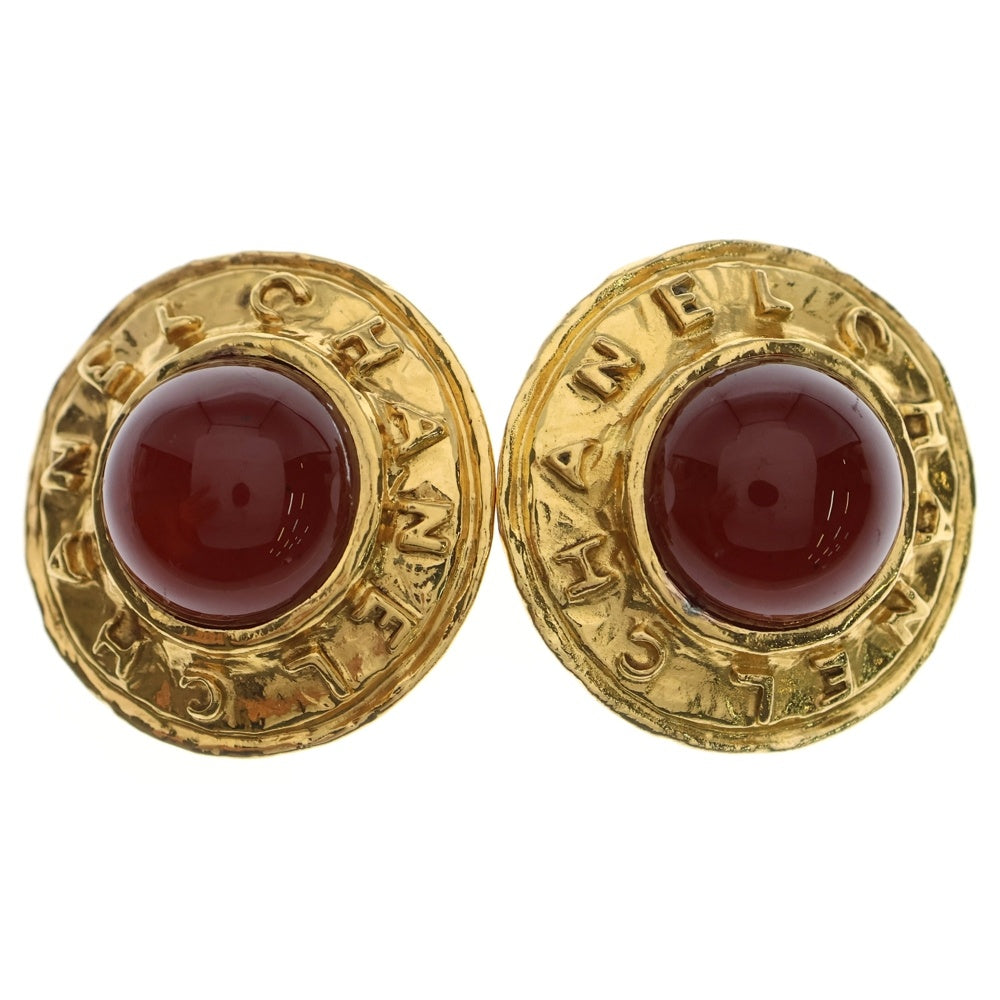 シャネル  イヤリング ゴールド  CHANEL ラウンド ヴィンテージ CHANEL(シャネル) ヴィンテージ グリポア ラウンドロゴデザインカラー