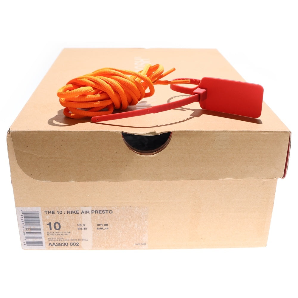 NIKE(ナイキ) ×OFF-WHITE AIR PRESTO オフホワイト エアプレスト ローカットスニーカー ブラック US10/28cm AA3830-002