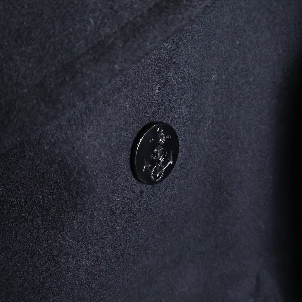 VINTAGE(ヴィンテージ) 80s US NAVY 8連錨ボタン ウールピーコートジャケット ブラック