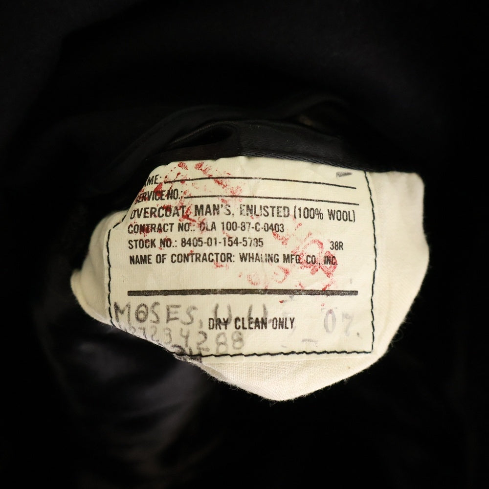VINTAGE(ヴィンテージ) 80s US NAVY 8連錨ボタン ウールピーコートジャケット ブラック