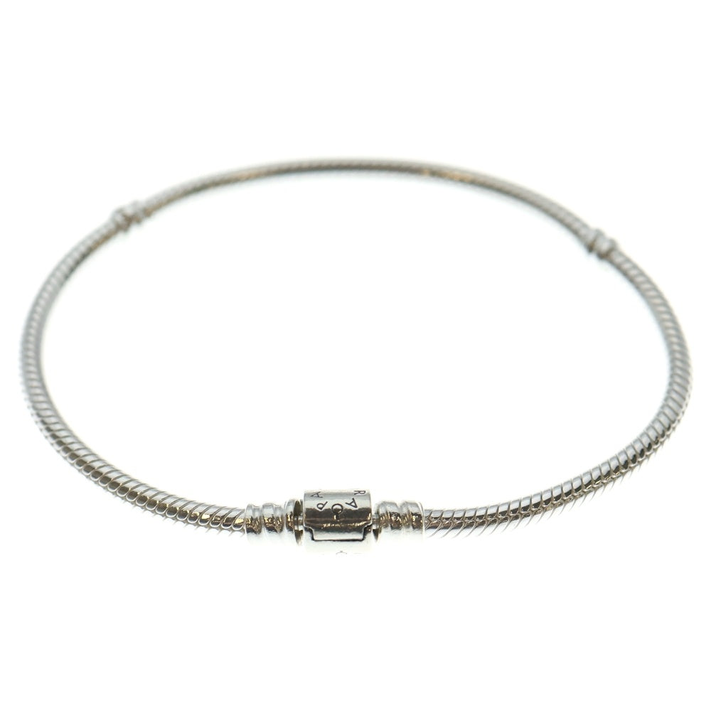 PANDORA(パンドラ) Barrel Clasp Snake Chain Bracelet バレルクラスプスネークチェーンブレスレット シルバー 598816C00-19 レディース