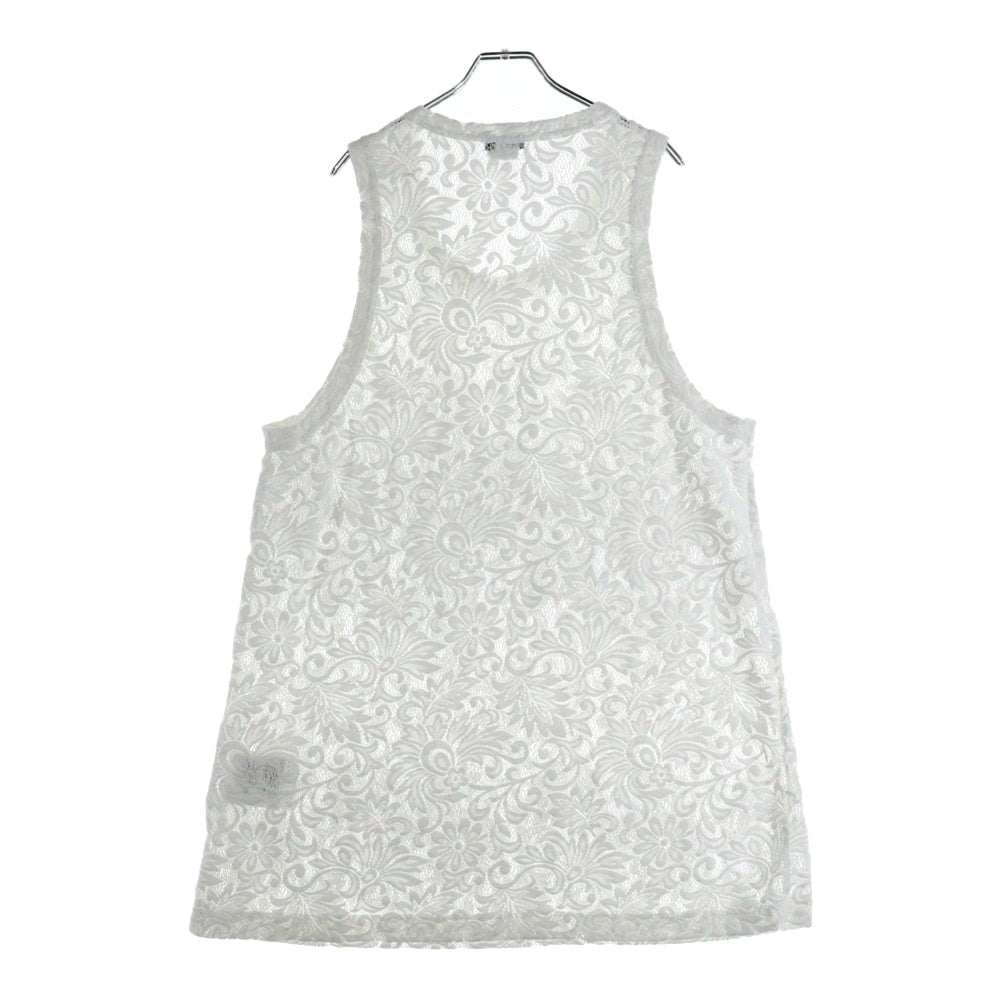 COMME des GARCONS HOMME PLUS(コムデギャルソンオムプリュス) エステルラッセルレース ノースリーブワンピース レディース ホワイト PO-T035