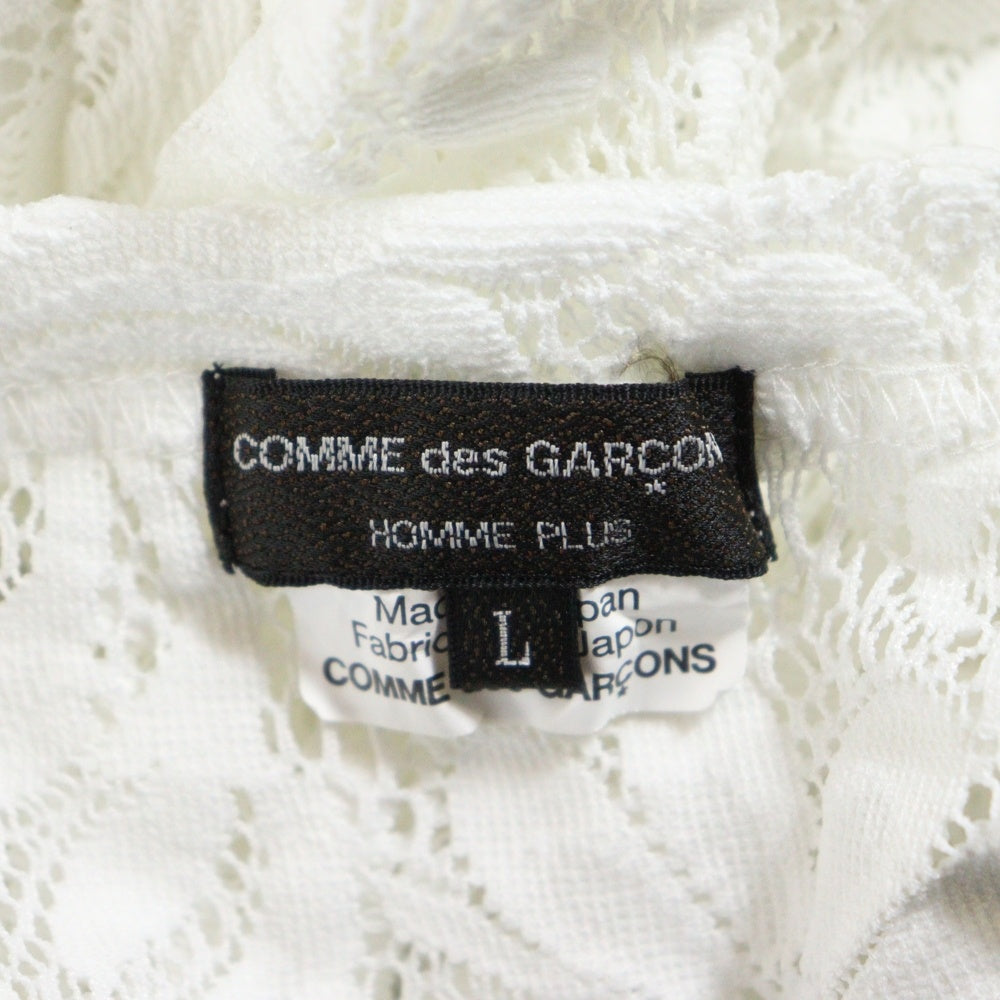 COMME des GARCONS HOMME PLUS(コムデギャルソンオムプリュス) エステルラッセルレース ノースリーブワンピース レディース ホワイト PO-T035