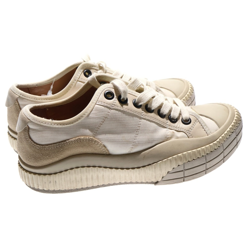 Chloe(クロエ) キャンバススエード切り替え ローカットスニーカー アイボリー レディース