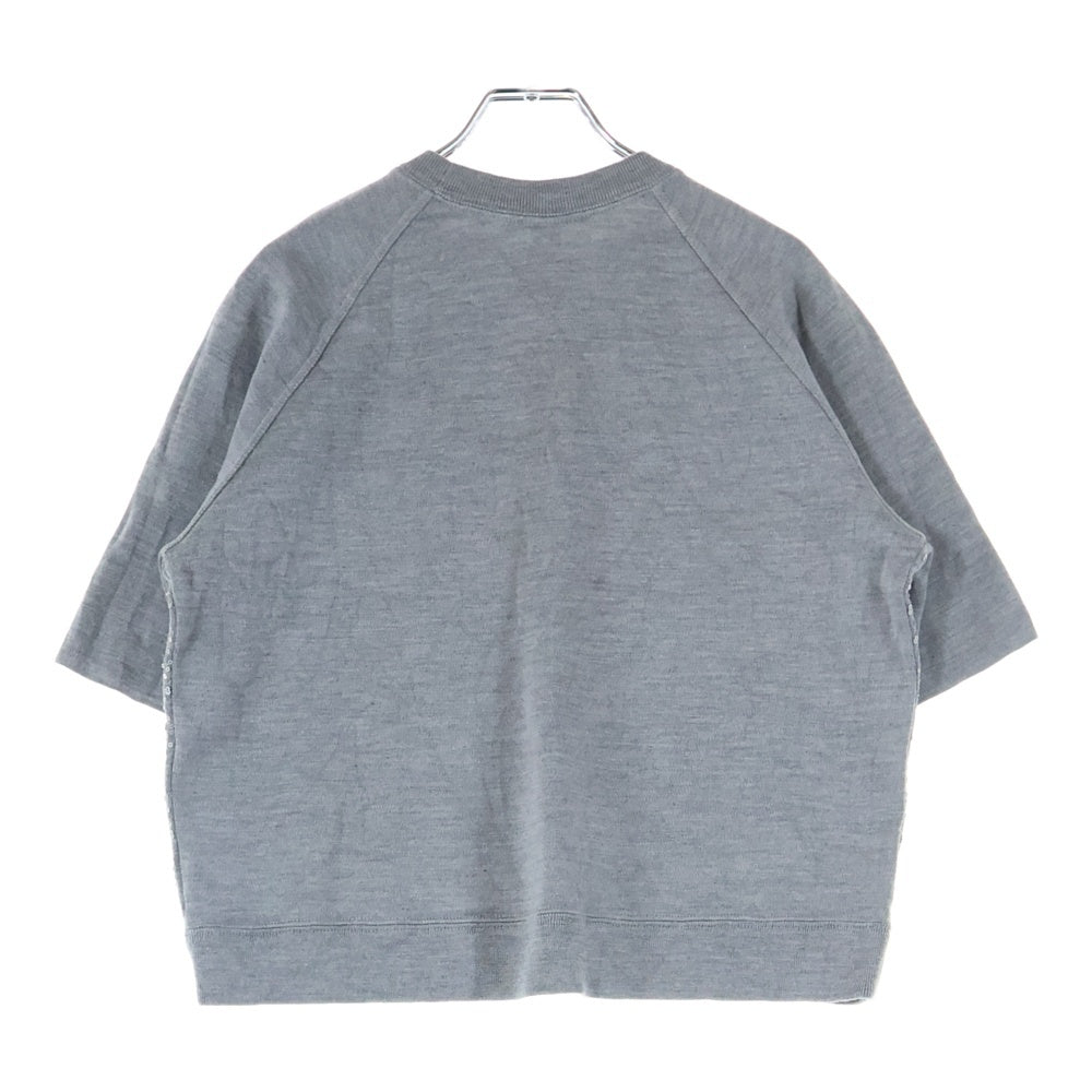 LOUIS VUITTON(ルイヴィトン) モノグラム ビジュウ総柄 クルーネック 半袖ニット カットソー グレー レディース RW141W F5KS17OEL