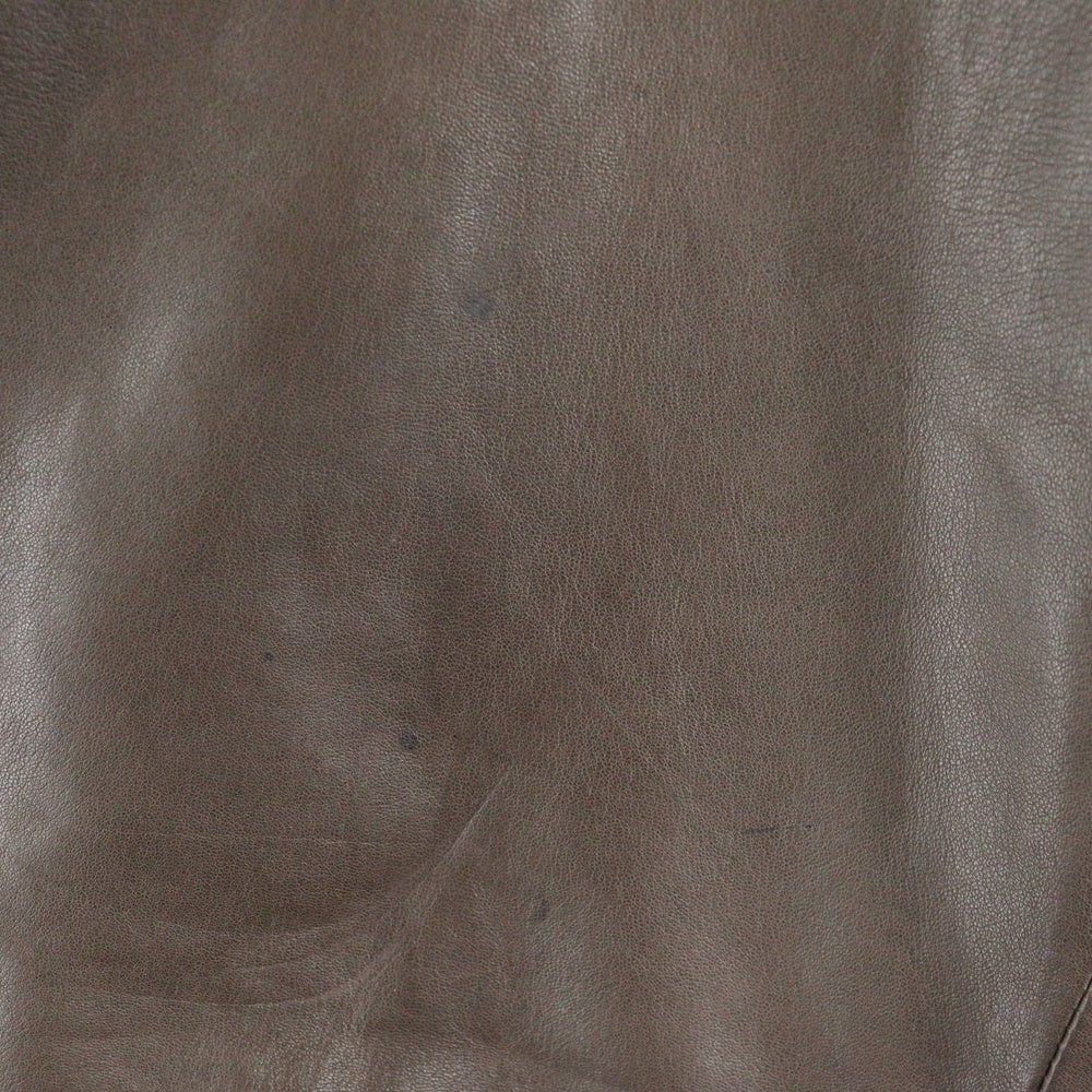 GIANNI VERSACE(ジャンニ ヴェルサーチ) ストレート レザーロングパンツ ブラウン