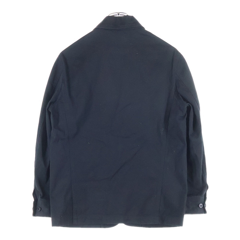 NO BRAND(ノーブランド) CRIMIE クライミー ロゴパッチ ファスナーポケット テーラードジャケット ブラック C1D1-JK07