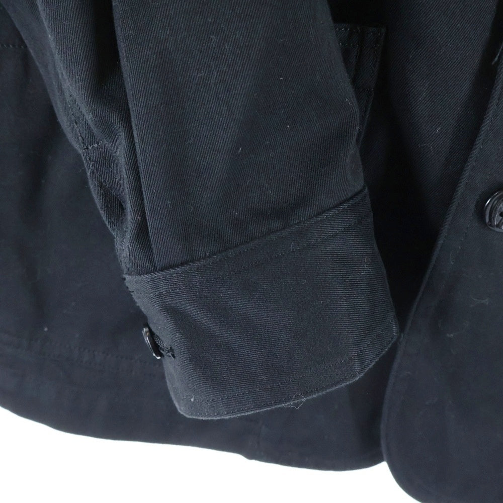 NO BRAND(ノーブランド) CRIMIE クライミー ロゴパッチ ファスナーポケット テーラードジャケット ブラック C1D1-JK07