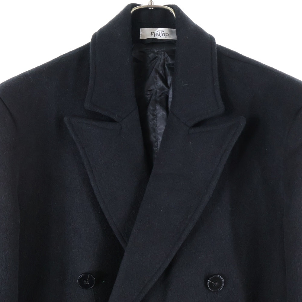 NO BRAND(ノーブランド) ELE TOP エルトップ ダブルボタン テーラードカラー ブラック