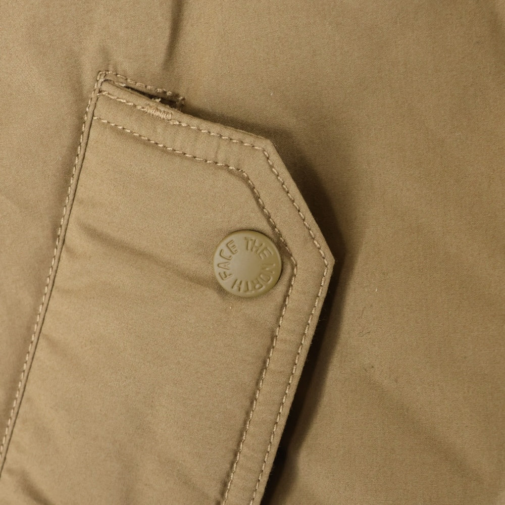 THE NORTH FACE PURPLE LABEL(ノースフェイスパープルレーベル) ロゴ刺繍 フード付き ジップアップ ダウンジャケット ベージュ ND2279N