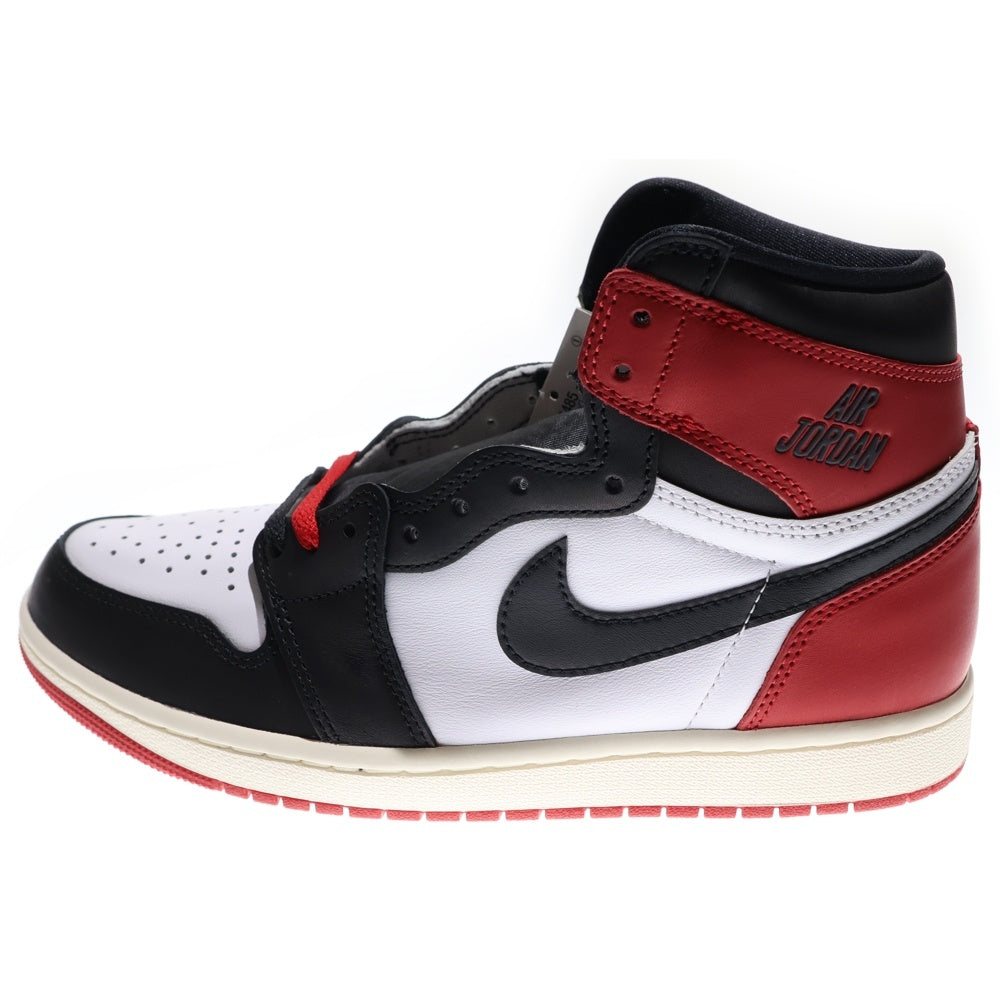 NIKE(ナイキ) AIR JORDAN 1 RETRO HIGH OG エアジョーダン1 レトロ ブラックトゥリイマジンド ハイカットスニーカー ホワイト/ブラック/レッド US9/27cm DZ5485-106