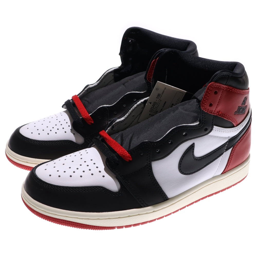 NIKE(ナイキ) AIR JORDAN 1 RETRO HIGH OG エアジョーダン1 レトロ ブラックトゥリイマジンド ハイカットスニーカー ホワイト/ブラック/レッド US9/27cm DZ5485-106