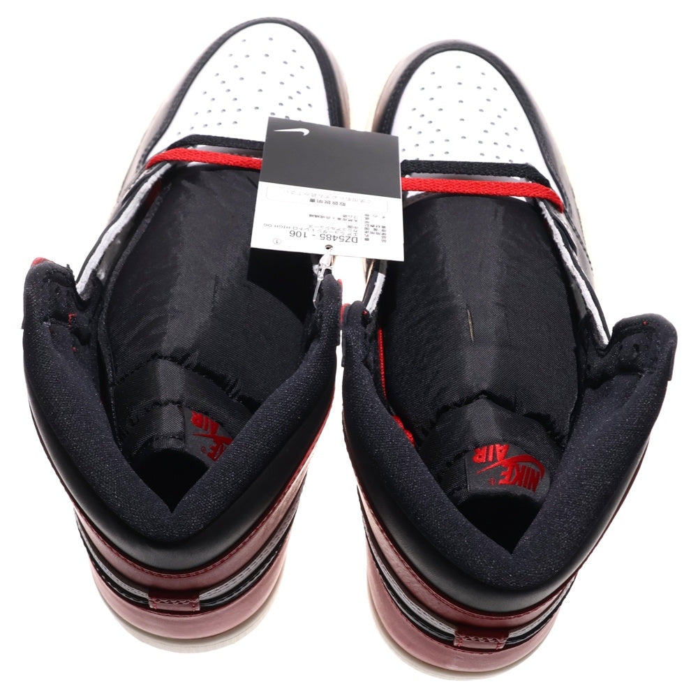 NIKE(ナイキ) AIR JORDAN 1 RETRO HIGH OG エアジョーダン1 レトロ ブラックトゥリイマジンド ハイカットスニーカー ホワイト/ブラック/レッド US9/27cm DZ5485-106