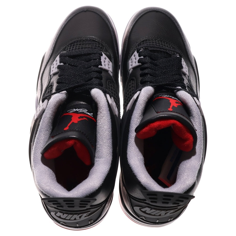 NIKE(ナイキ) AIR JORDAN 4 RETRO BRED REIMAGINED エアジョーダン レトロ ブレッドリイマジンド ハイカットスニーカー ブラック/レッド US9.5/27.5cm FV5029-006