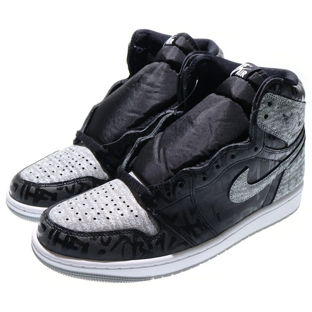 NIKE(ナイキ) AIR JORDAN 1 HIGH OG REBELLIONAIRE エアジョーダン1 リベリオネア ハイカットスニーカー グレー US9/27cm 555088-036