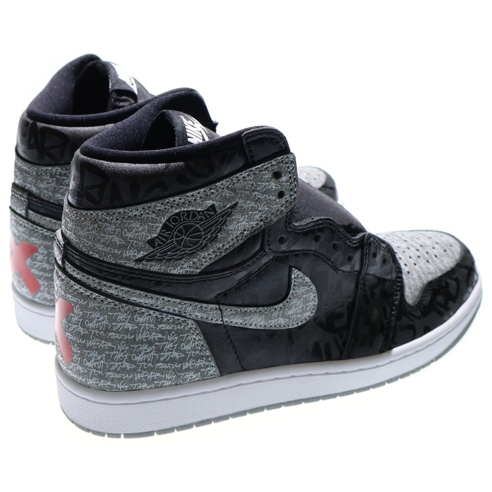 NIKE(ナイキ) AIR JORDAN 1 HIGH OG REBELLIONAIRE エアジョーダン1 リベリオネア ハイカットスニーカー グレー US9/27cm 555088-036