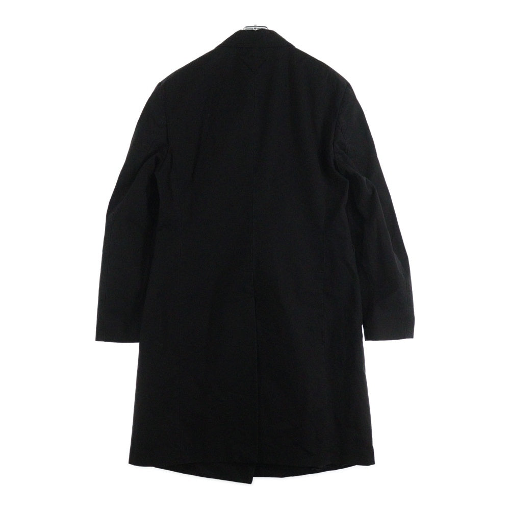 PRADA(プラダ) ダブルブレスト テクニカル コットンロングチェスターコート ブラック UC5081